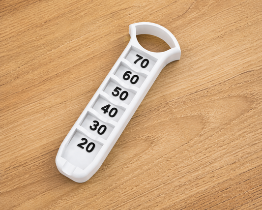 Tee positionner blanc, réglette hauteur tee de golf