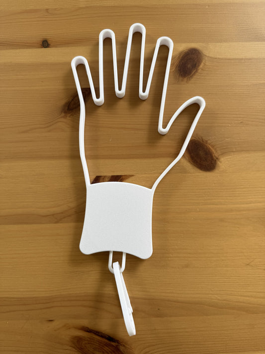 Sécheur de gant de golf blanc imprimé 3D, support en forme de main