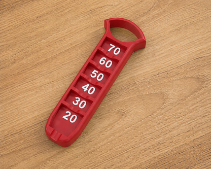Tee positionner rouge , réglette hauteur tee de golf